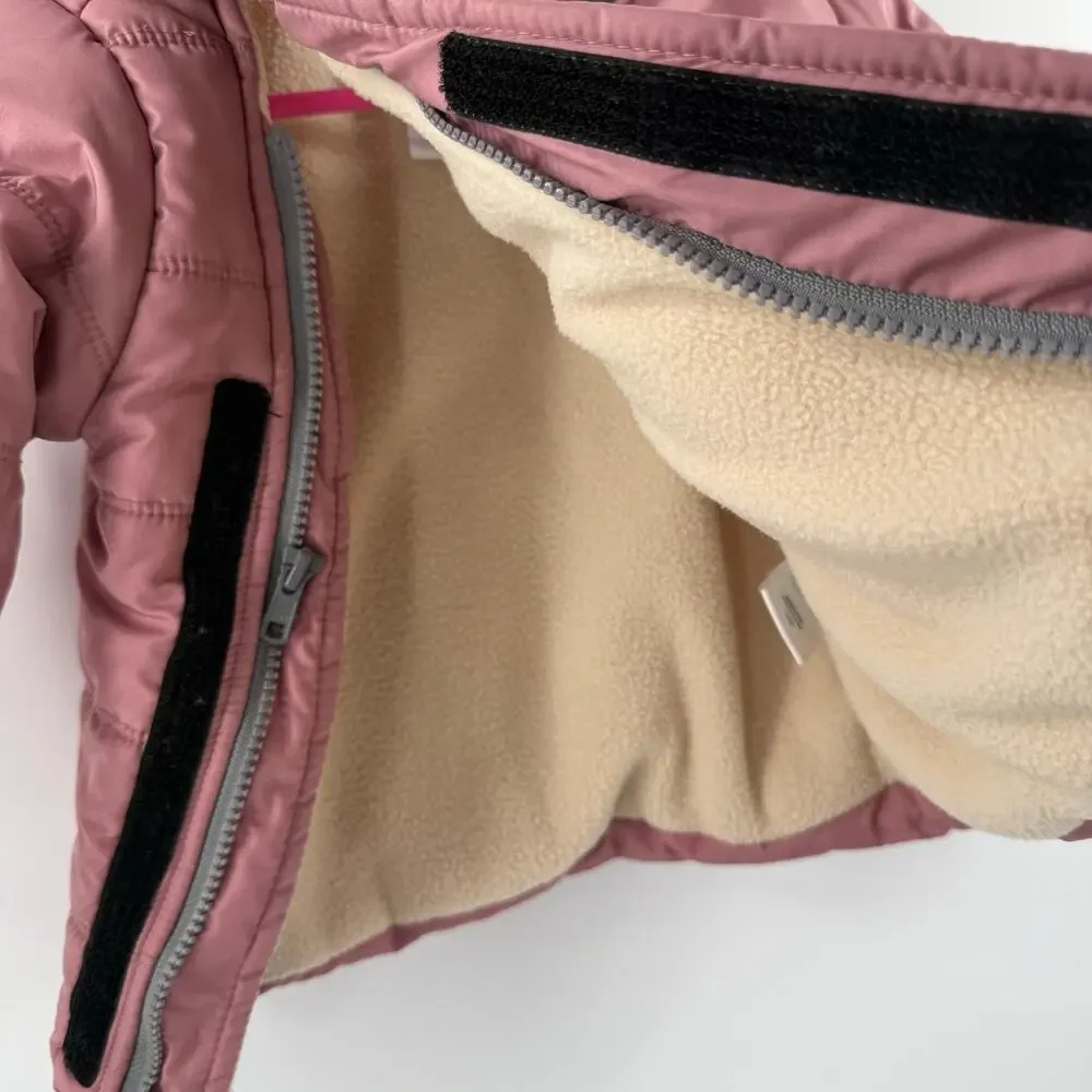 Buckle Me Baby Coat Size 18M Car Seat Safety Toddler Girls Pink Puffer Jacket